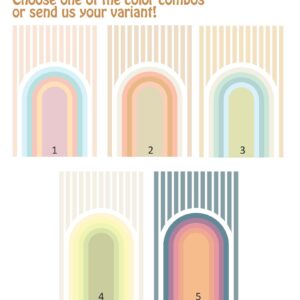 Rainbow Arch Wall Decal Line Headboard Sticker