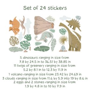 Dinosaur wall vinyl decals for kids room
