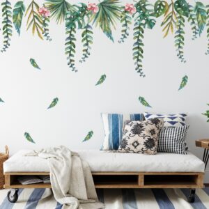 Greenery exotic Wall Decals Tropical plants orchids