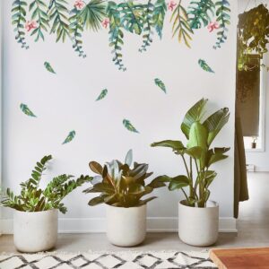 Greenery exotic Wall Decals Tropical plants orchids