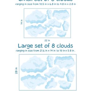 Hand – Drawn Cloud Wall Decals for Playroom