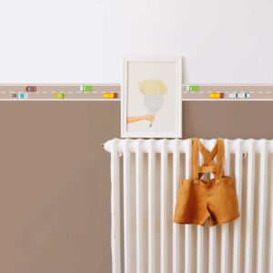 Road border Wall Decals Reusable Peel and Stick Cars