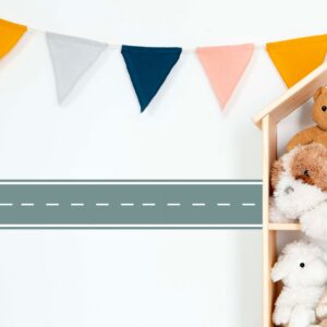 Road border Wall Decals Reusable Peel and Stick Cars