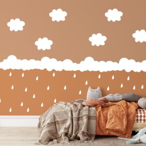 Wall Stickers cloud borders Decals drops, Nursery Decor