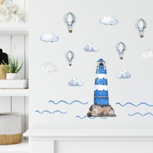 Marine sticker lighthouse Wall Decals clouds Hot Air