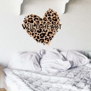 Wild Heart Wall Decal Cheetah spots Stickers Customization