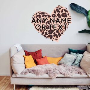 Wild Heart Wall Decal Cheetah spots Stickers Customization