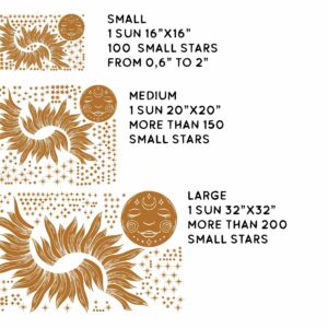 Sun Wall Decal Starburst Stickers