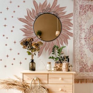Sun Rays Wall Decals Star Sticker Mirrow Decor