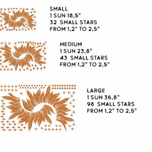 Sun Rays Wall Decals Star Sticker Mirrow Decor