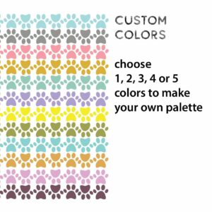 Paw Wall Decals Animals Color Stickers