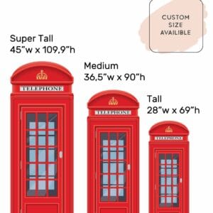 red phone booth medium tall super tall — home office café arrangement