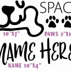 Dog name wall decal Custom Pet sticker
