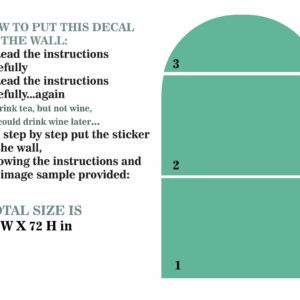 Arch Wall Decal Colour Block Sticker Large Sale