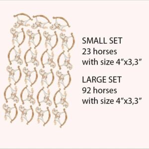 Horse Wooden Toys Wall Decals Nursery Stickers