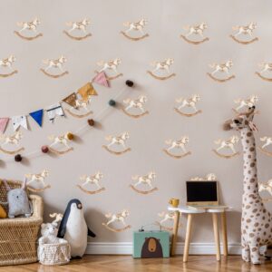 Horse Wooden Toys Wall Decals Nursery Stickers