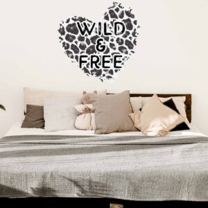 Wild Heart Wall Decal Cheetah spots Stickers Customization