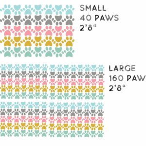 Paw Wall Decals Animals Color Stickers