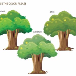 big green tree sticker forest animals wall decals fox hare hedgehog nursery decor, lf348