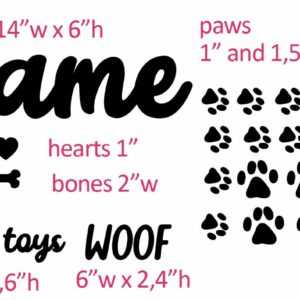 Personalized Dog Wall Decal – Dog Name Sticker