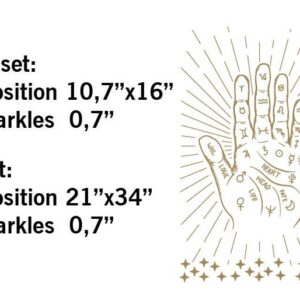 palmistry hand wall sticker astrology palm decal, lf334