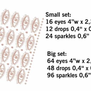 Eye Wall Decals Boho Stickers Eyelash Vinyl Wall Decor