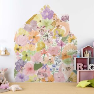 Floral House Wall Decal | Large Flower Headboard Sticker