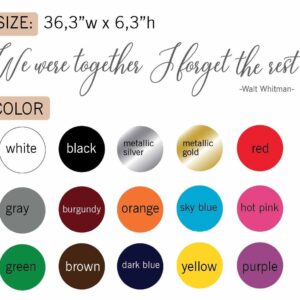 We were together I forget the rest vinyl wall decals Love