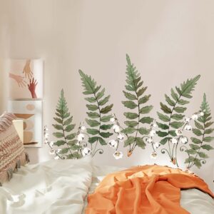 Forest Fern Wall Decals Lily of the Valley Flowers Green