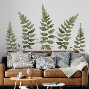 Forest Fern Wall Decals Lily of the Valley Flowers Green