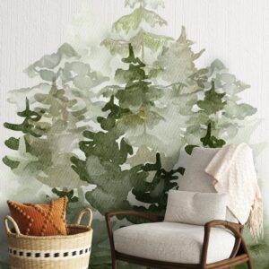 Forest Wall Decals Pine Tree Stickers Headboard