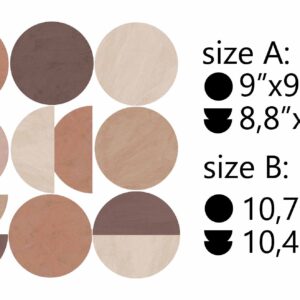 Circle Wall Decal Colour Block Boho Modern Sticker
