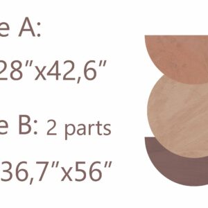 Circle Wall Decal Colour Block Boho Modern Sticker Headboard