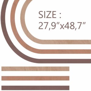 Arch Rainbow Wall Decal Brown Colour Block Boho Modern