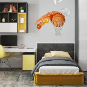 Custom Name Basketball Wall Decal | Personalized Sports