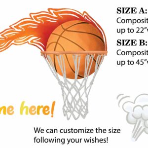 Custom Name Basketball Wall Decal | Personalized Sports