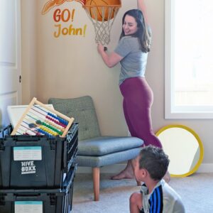 Custom Name Basketball Wall Decal | Personalized Sports