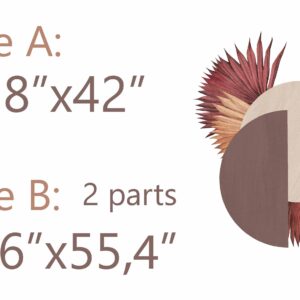 Arch Circle Wall Decal Palm Leaves Colour Block Boho