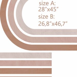 Rainbow Arch Wall Decal Brown Colour Block Boho Modern
