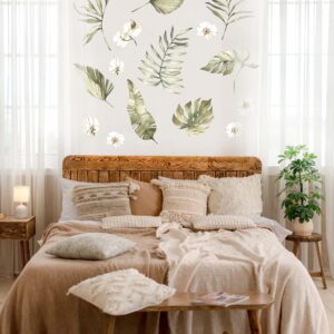 Greenery Wall Decals Custom Letters Palm Leaves Sticker