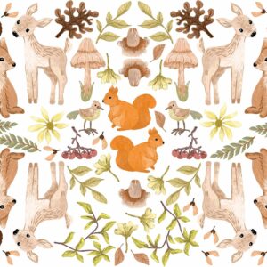 Forest Animals Nursery Wall Decals Watercolor Woodland