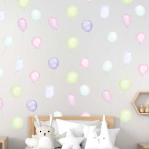 Watercolor Air Balloons Wall Decals Nursery Stickers