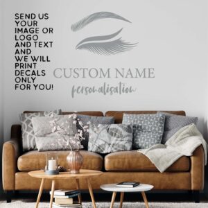 Custom Business Logo Decals Lash Beauty Studio Sticker