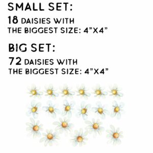 Daisy Flowers Wall Decals Nursery Decor Stickers