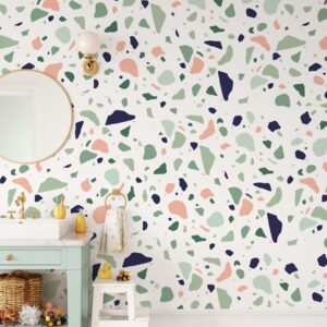 Terrazzo Wall Decals Stones Sticker Multi colored Kids