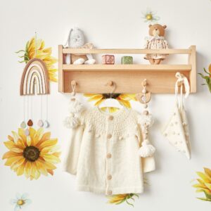 Sunflower Daisy Wall Decals Yellow Flowers Nursery Room