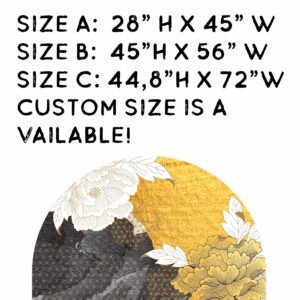 Arch Wall Decal Peony Flowers Gold Colour Block Stickers