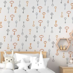 Keys Wall Decals Watercolor Stickers Decor