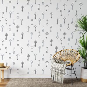 Keys Wall Decals Watercolor Stickers Decor