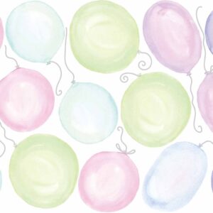 Watercolor Air Balloons Wall Decals Nursery Stickers